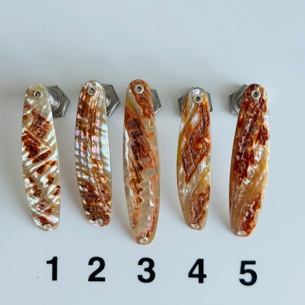 Unikat Goldfisch Perlmutt-Spange 8cm