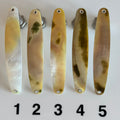 Unikat Jade Perlmutt-Spange 10cm