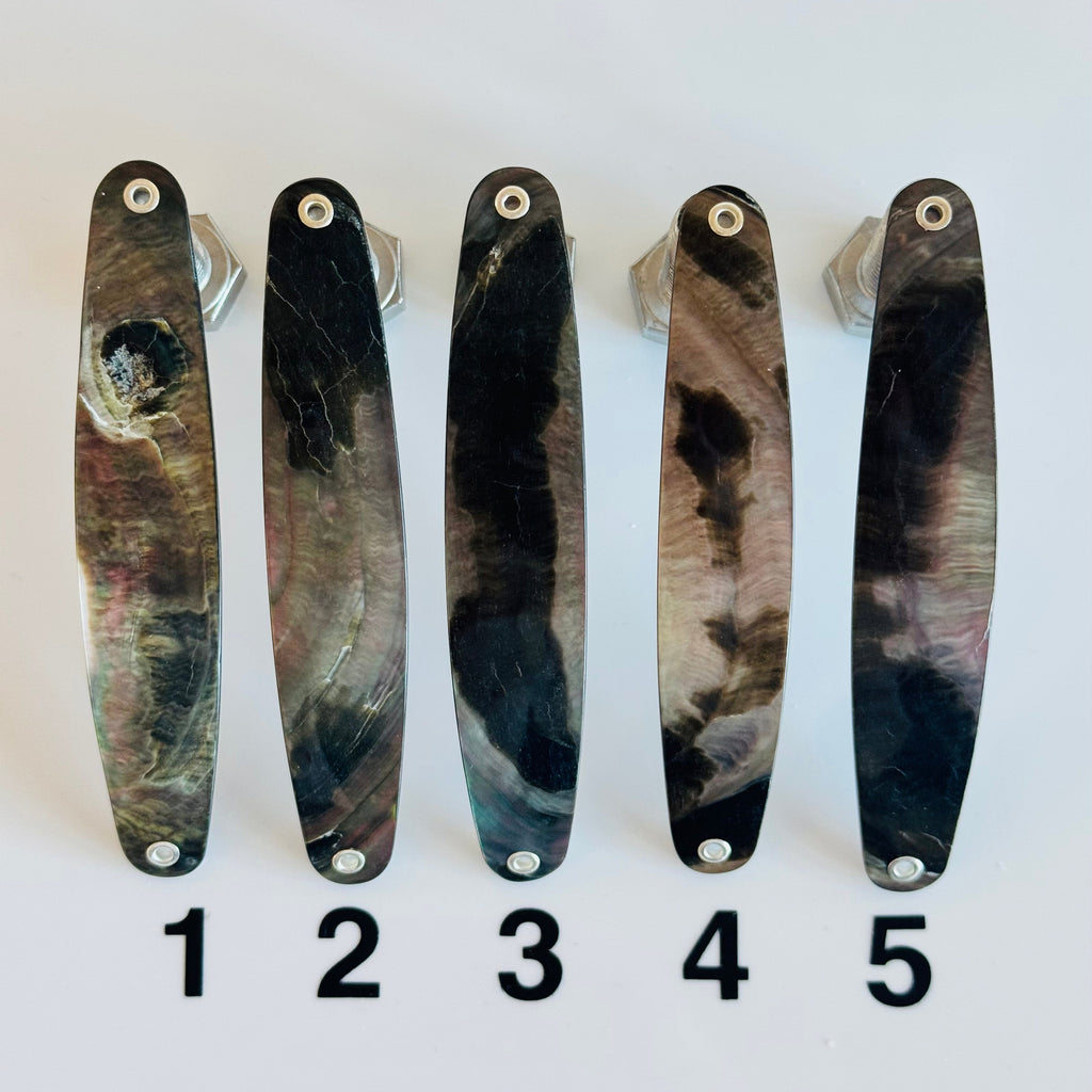 Unikat Onix Perlmutt-Spange 10cm