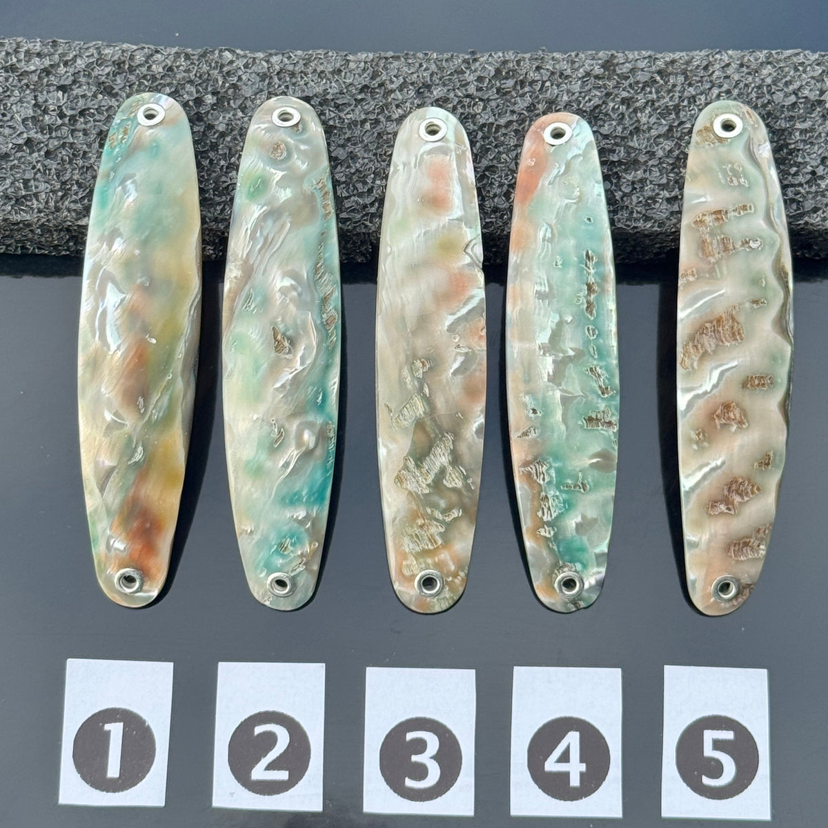 Opal Premium Perlmutt-Spange 8cm