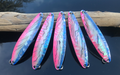 Perlmutt Wurflöffel "Waver", pink, weiss, blau